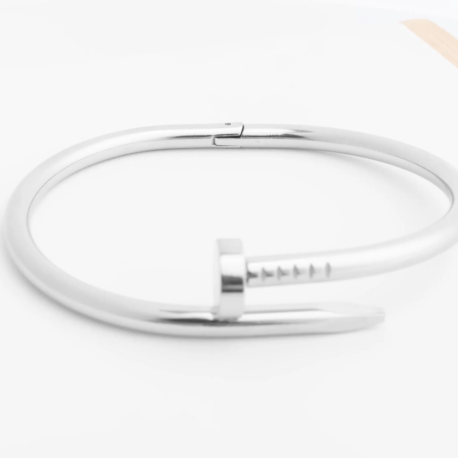 18K Gold PVD Stainless Steel Nail Bangle Bracelet