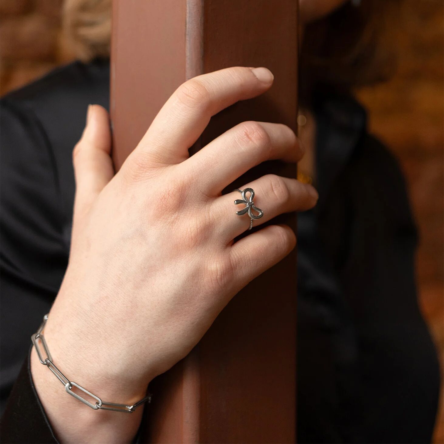 18K Gold PVD Stainless Steel Long Paperclip Bracelet