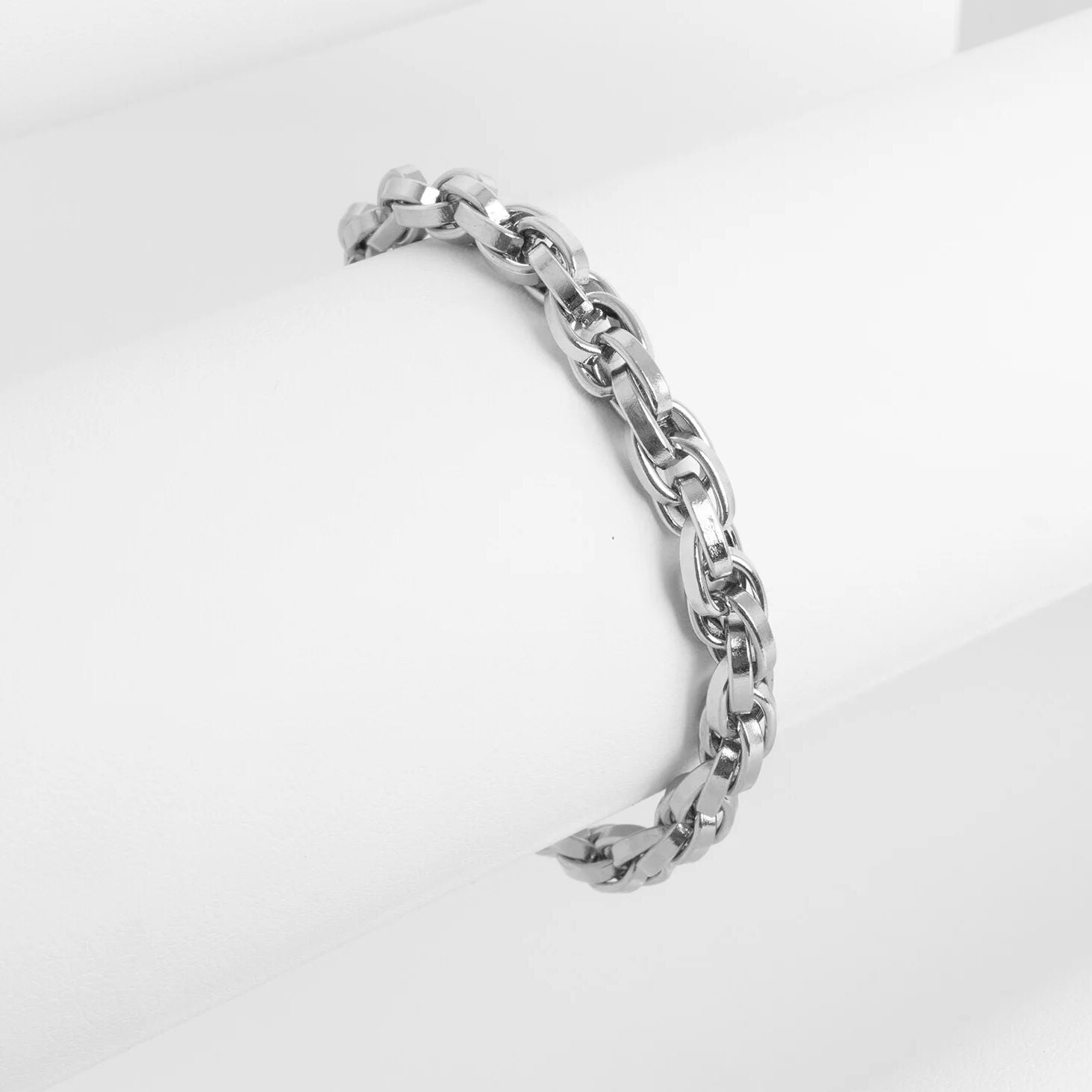 18K Gold PVD Stainless Steel Double Oval Chain Bracelet