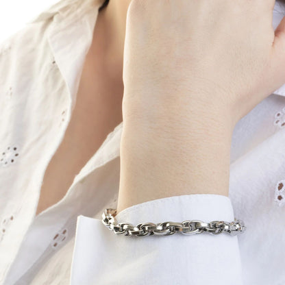 18K Gold PVD Stainless Steel Double Oval Chain Bracelet