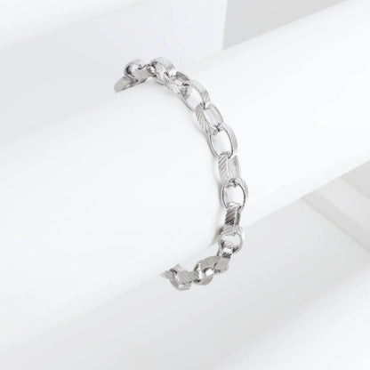 18K Gold PVD Stainless Steel Thick Oval Chain Bracelet