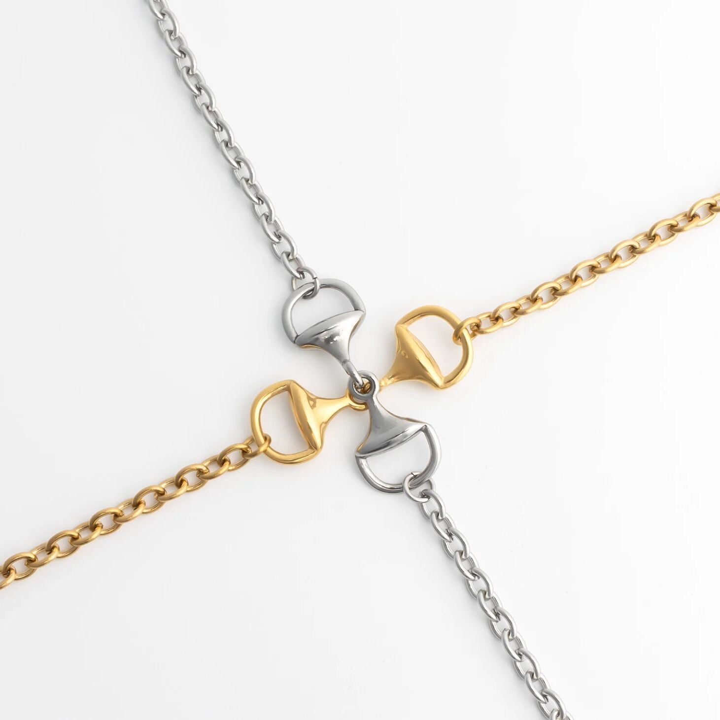 18K Gold PVD Stainless Steel Horsebit Bracelet