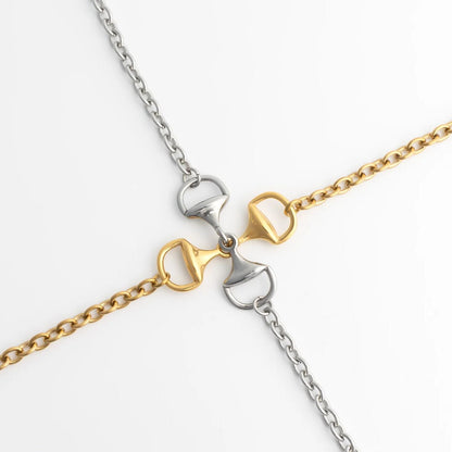 18K Gold PVD Stainless Steel Horsebit Bracelet