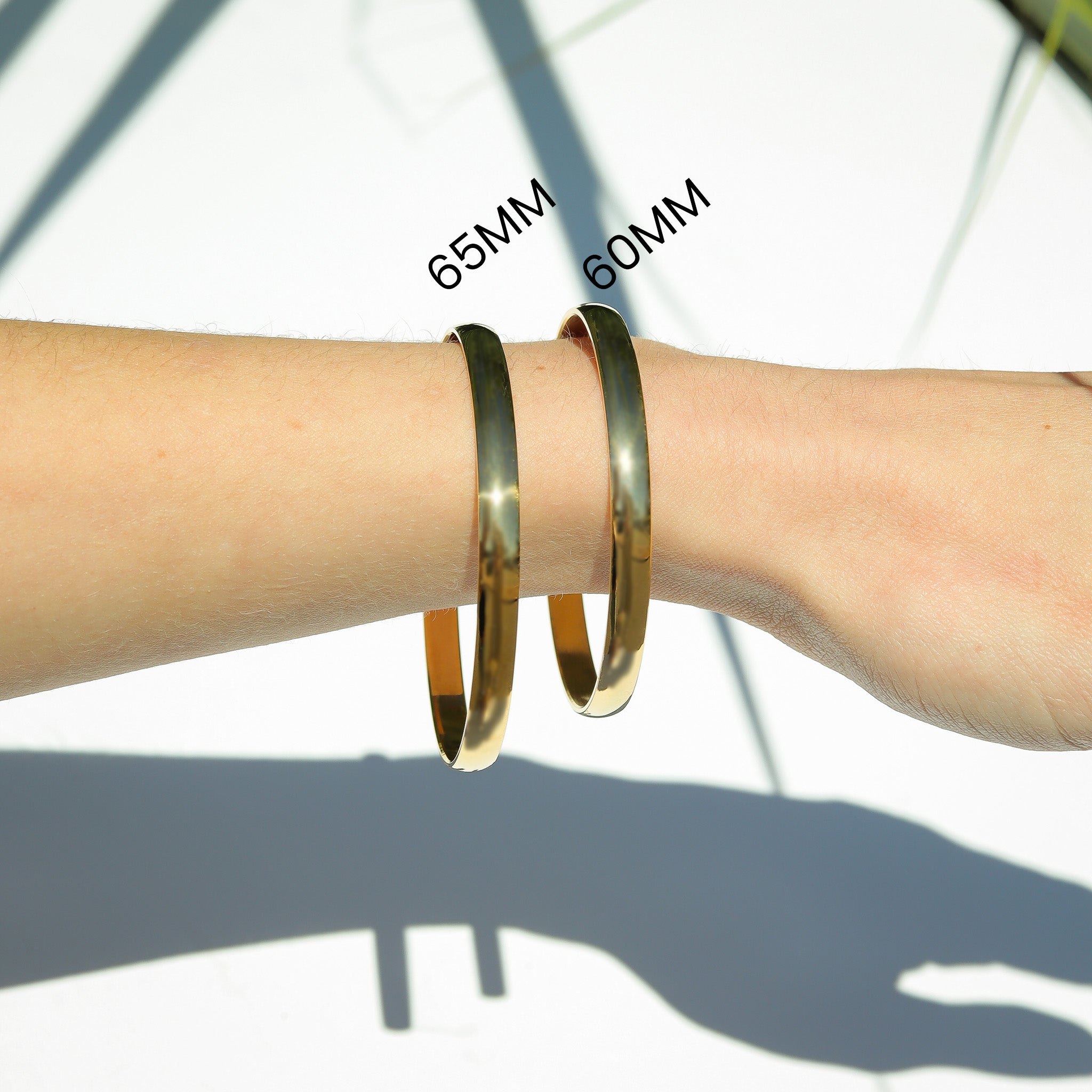 18K Gold PVD Coated Engravable Stainless Steel Bangle