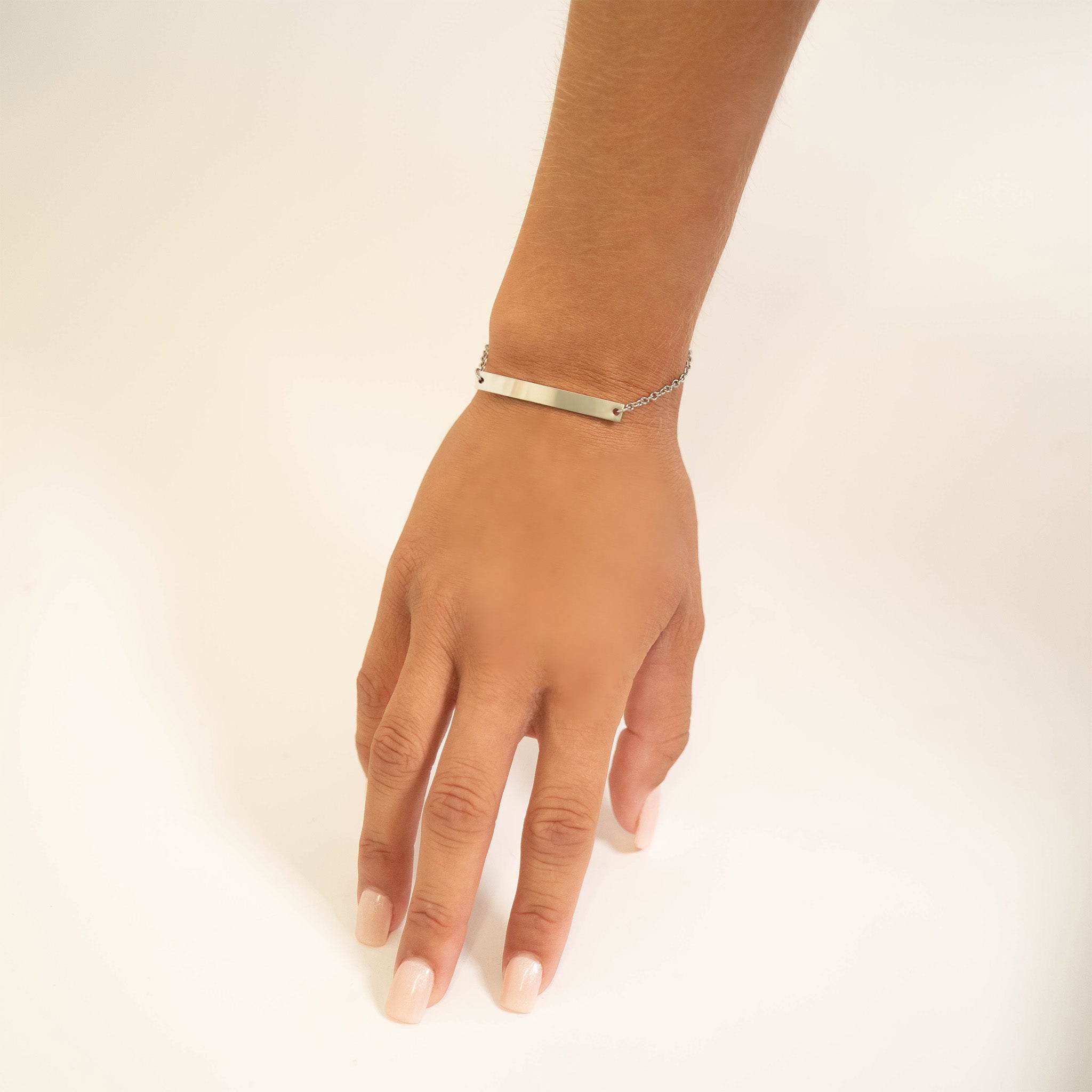 18K Gold PVD Stainless Steel Blank Curved Bar Bracelet/Anklet