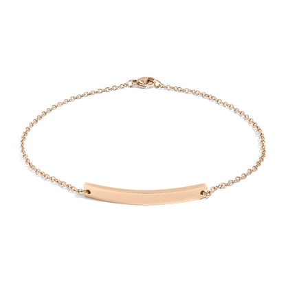 18K Gold PVD Stainless Steel Blank Curved Bar Bracelet/Anklet