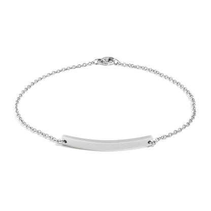 18K Gold PVD Stainless Steel Blank Curved Bar Bracelet/Anklet
