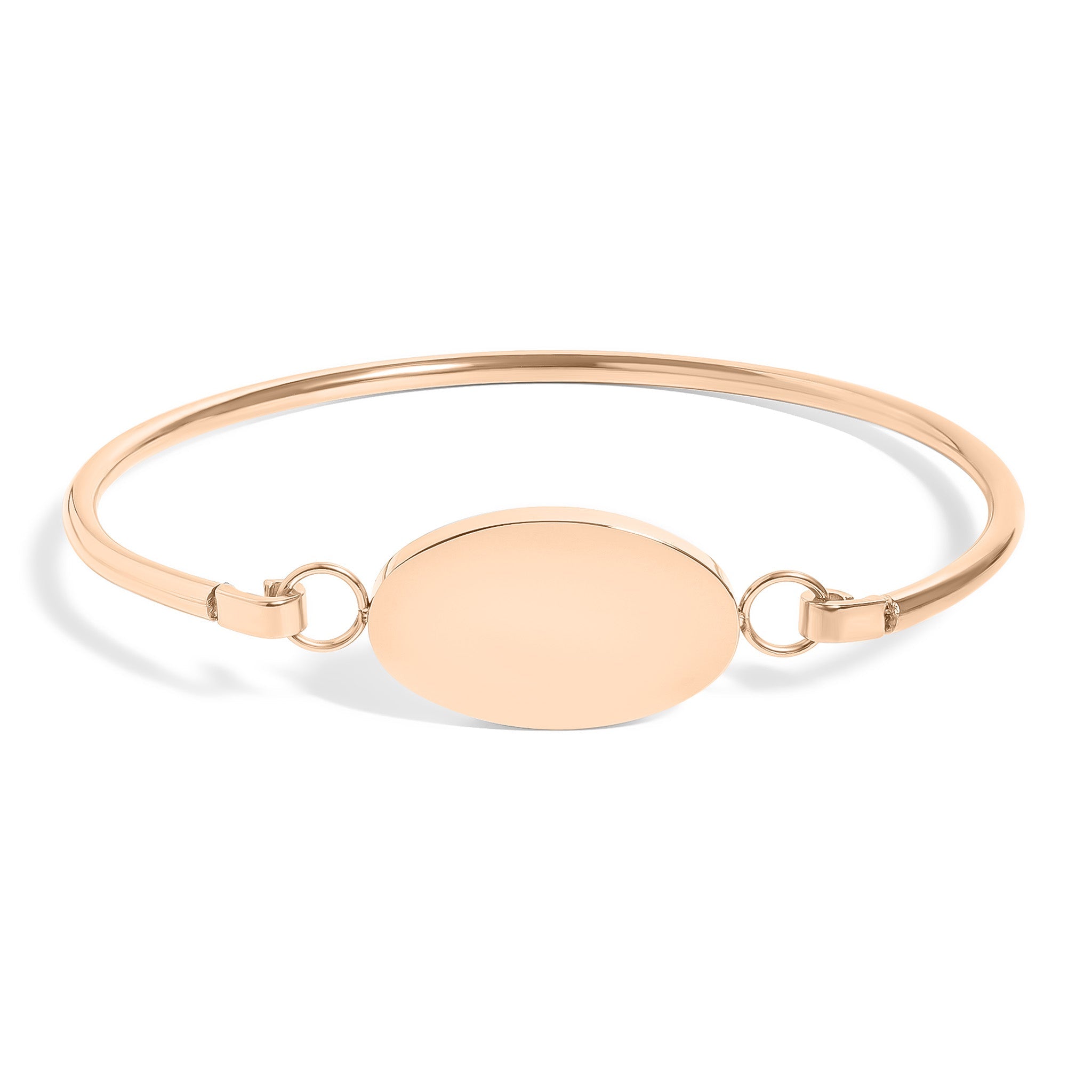18K Gold PVD Stainless Steel Oval Engravable Bracelet