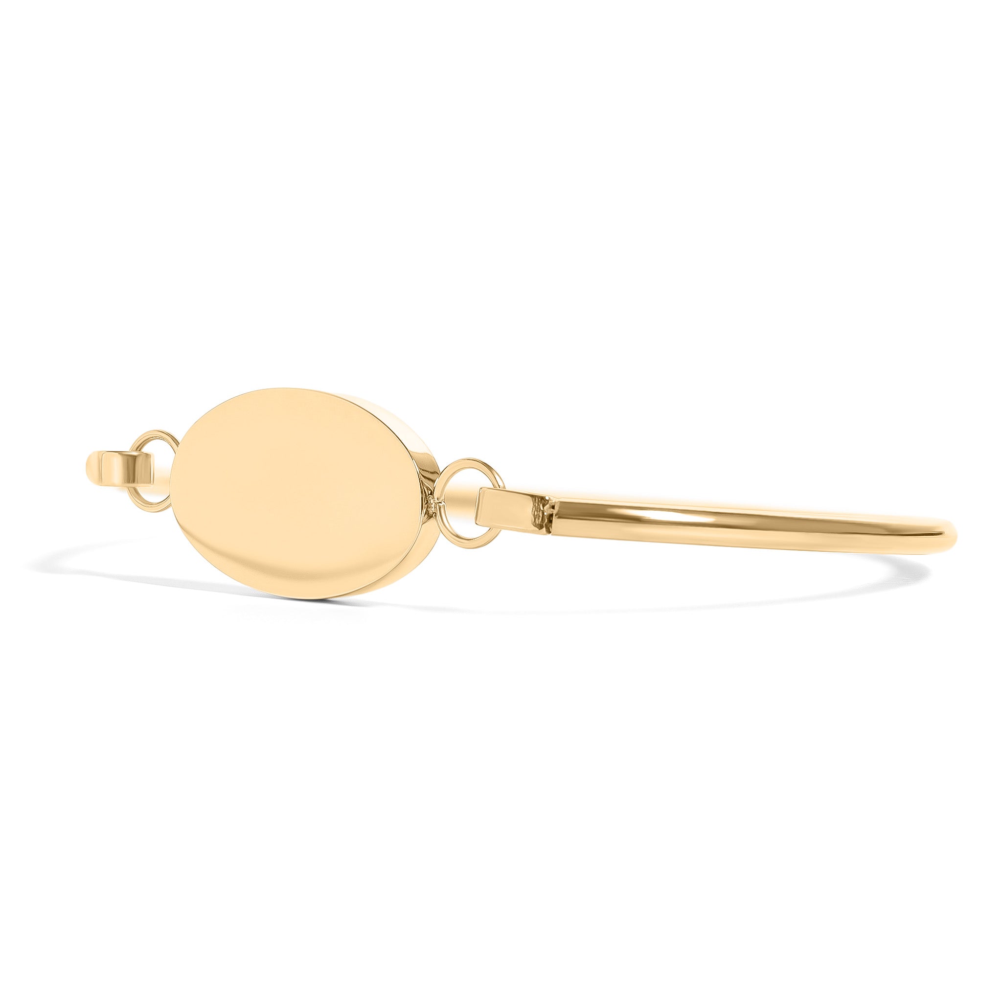 18K Gold PVD Stainless Steel Oval Engravable Bracelet