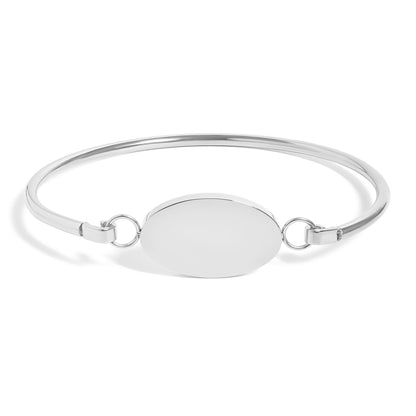 18K Gold PVD Stainless Steel Oval Engravable Bracelet