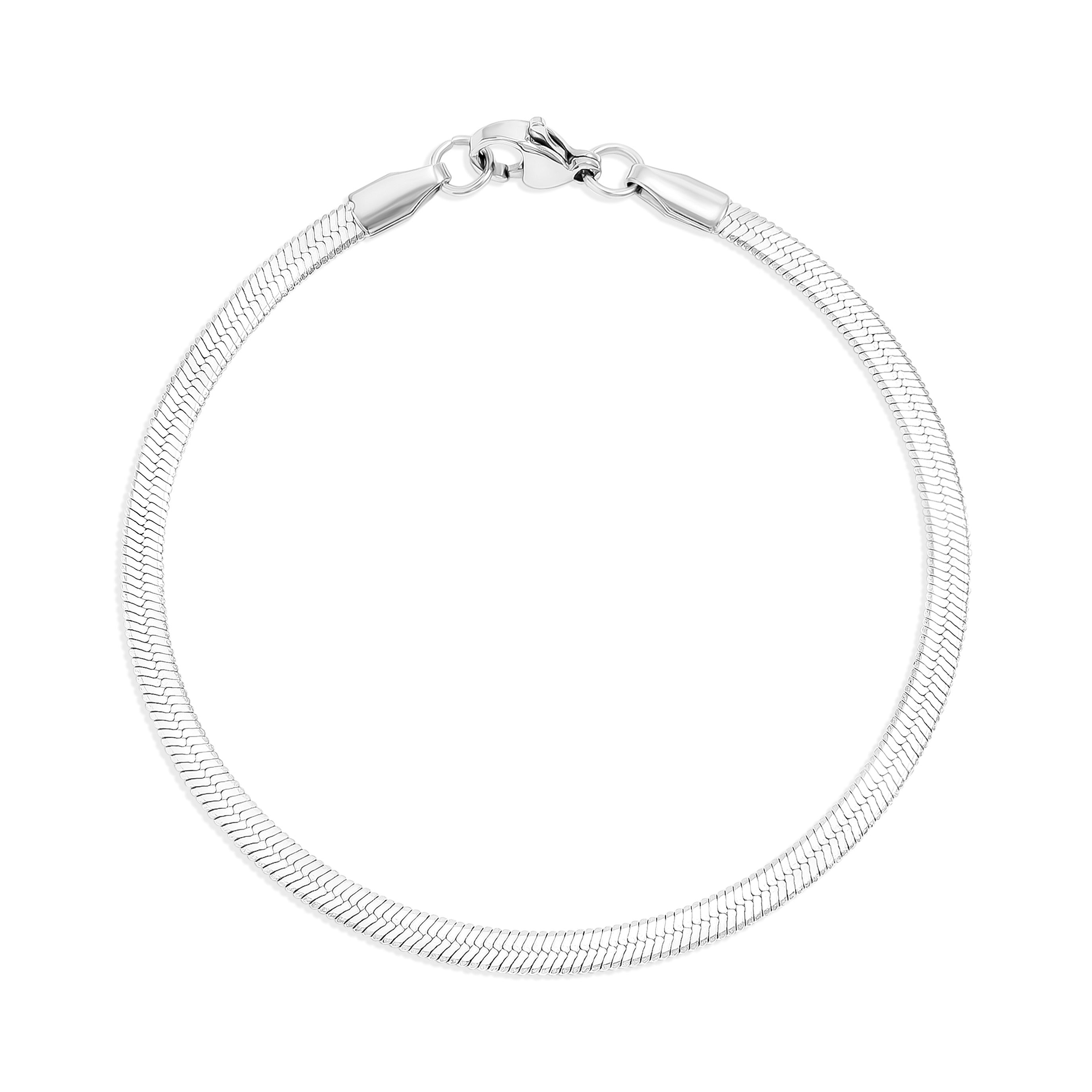 Stainless Steel Herringbone Chain Bracelet