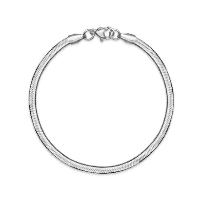 Stainless Steel Herringbone Chain Bracelet