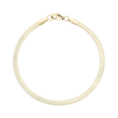 14K Gold Filled PLUS Herringbone Chain Bracelet