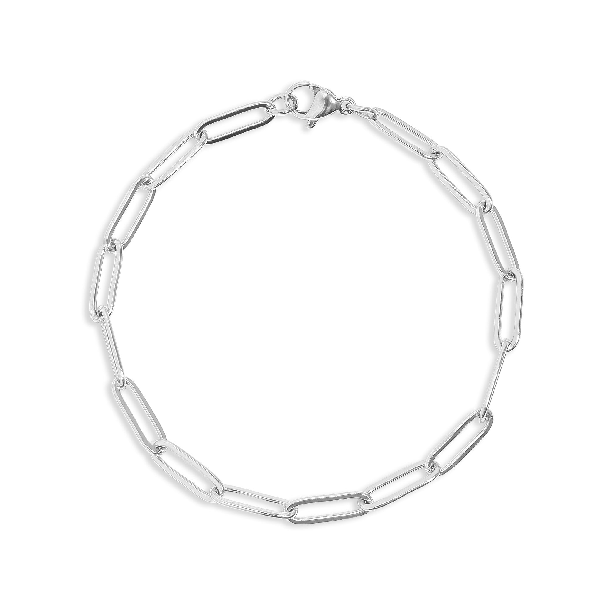 18K Gold PVD Stainless Steel Paperclip Chain Bracelet