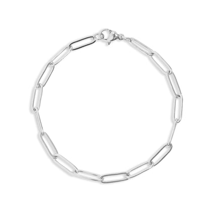 18K Gold PVD Stainless Steel Paperclip Chain Bracelet
