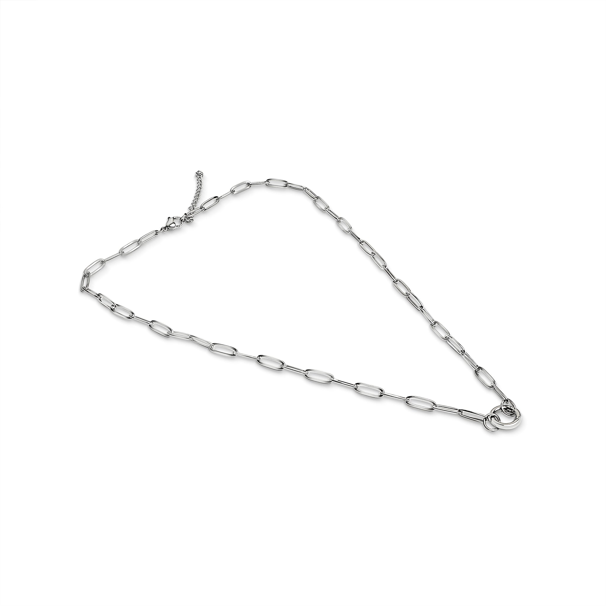18K Gold PVD Stainless Steel Paperclip Charm Holder Necklace