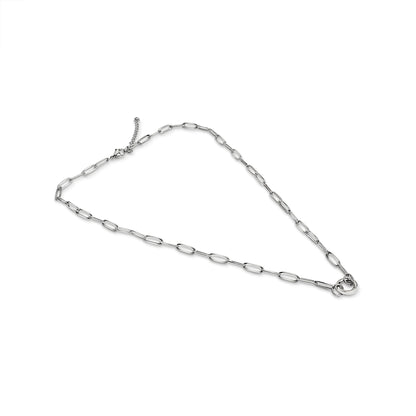 18K Gold PVD Stainless Steel Paperclip Charm Holder Necklace