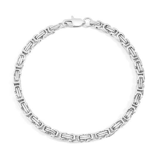 Stainless Steel Byzantine Chain Bracelet