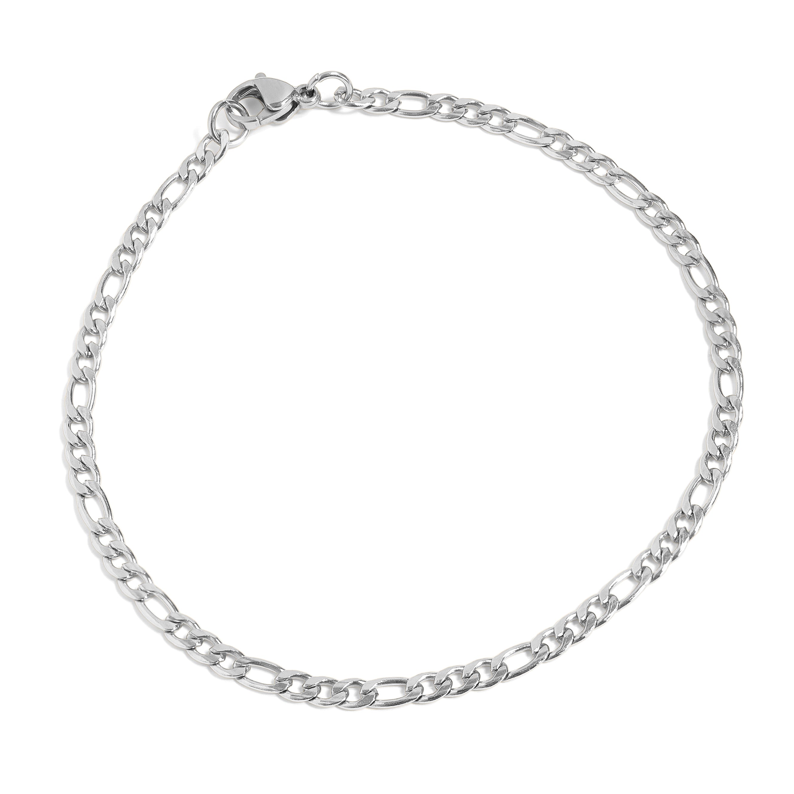 Stainless Steel Figaro Chain Bracelet