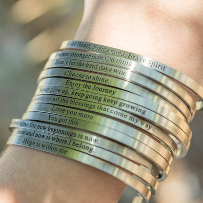 Wellness Engraved Bracelet Display