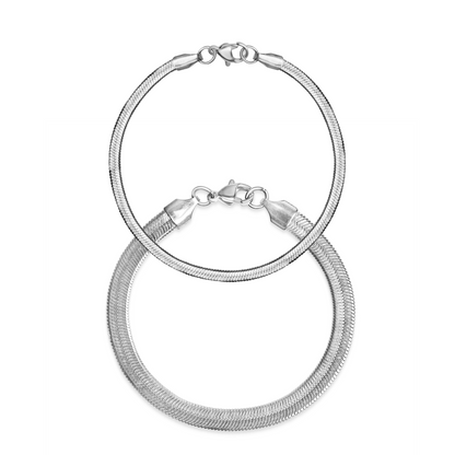 Stainless Steel Herringbone Chain Bracelet