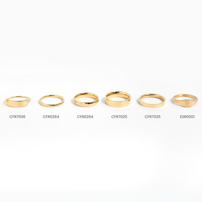 18K Gold PVD Stainless Steel Blank Ring