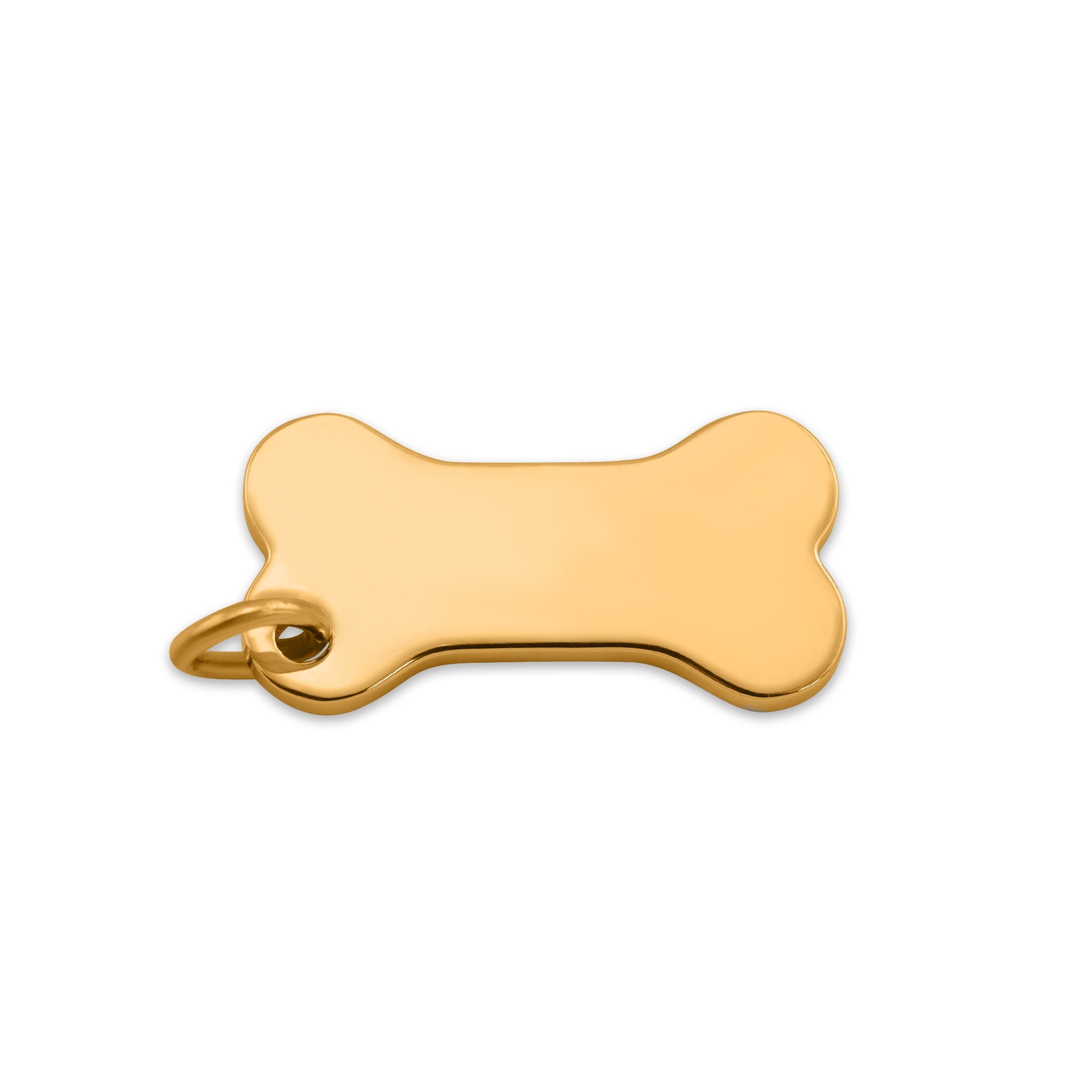 18K Gold PVD Stainless Steel Dog Bone Pendant