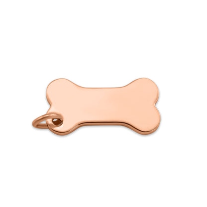 18K Gold PVD Stainless Steel Dog Bone Pendant