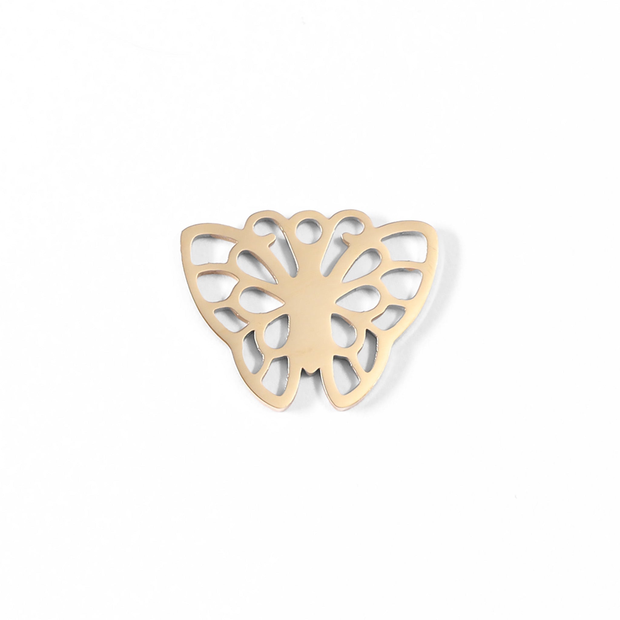 18K Gold PVD Stainless Steel Butterfly Charm