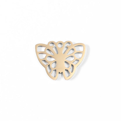 18K Gold PVD Stainless Steel Butterfly Charm