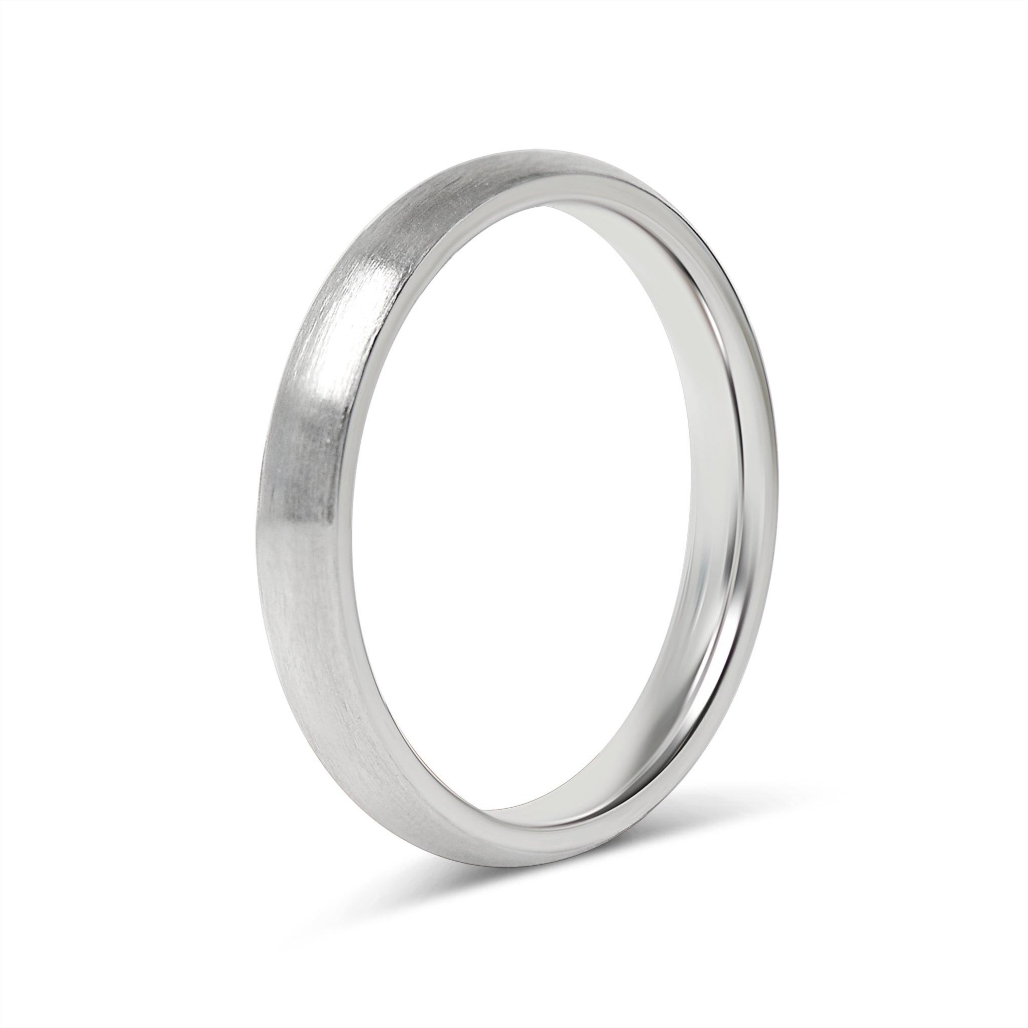 Stainless Steel Brushed Rounded Blank Ring