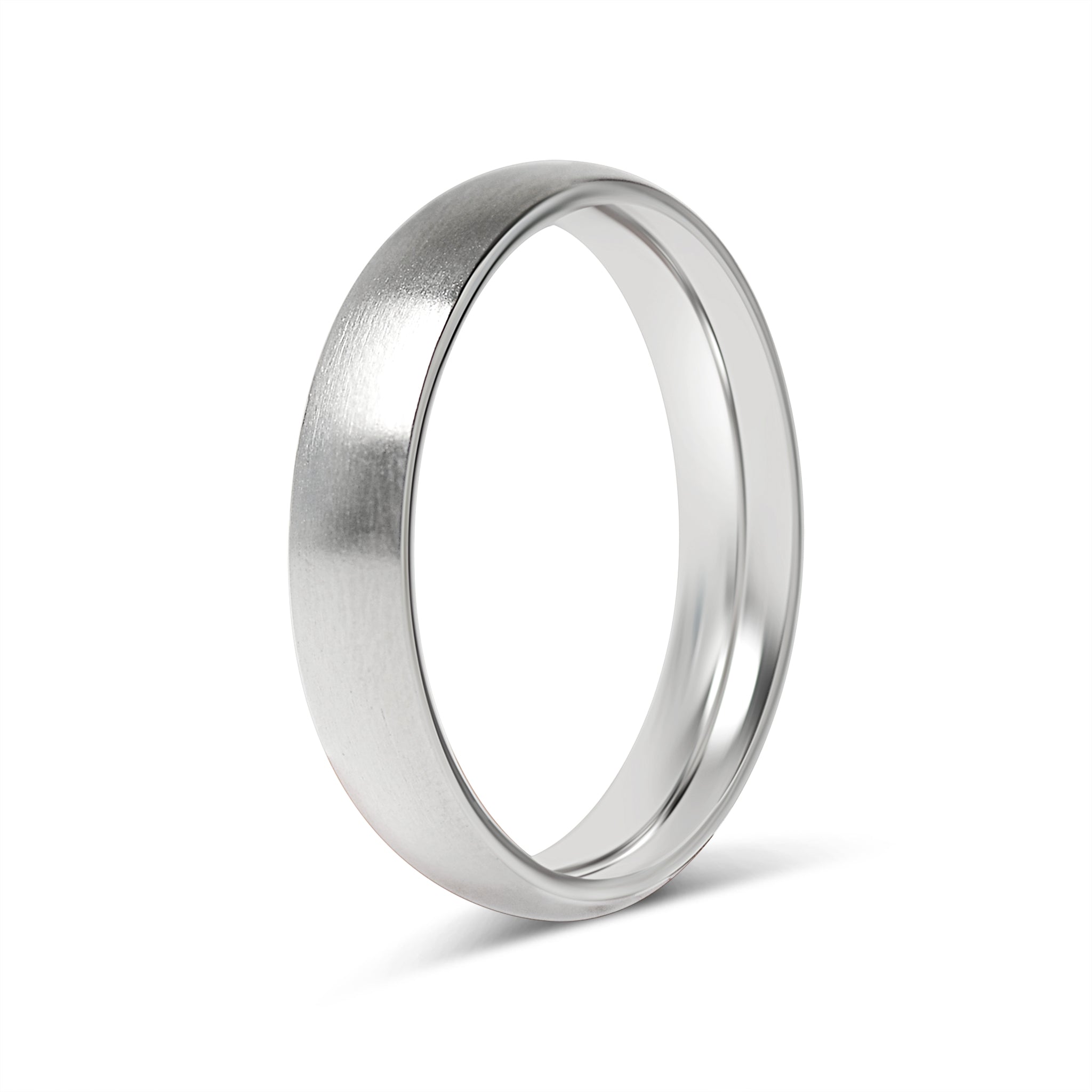 Stainless Steel Brushed Rounded Blank Ring