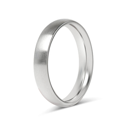 Stainless Steel Brushed Rounded Blank Ring