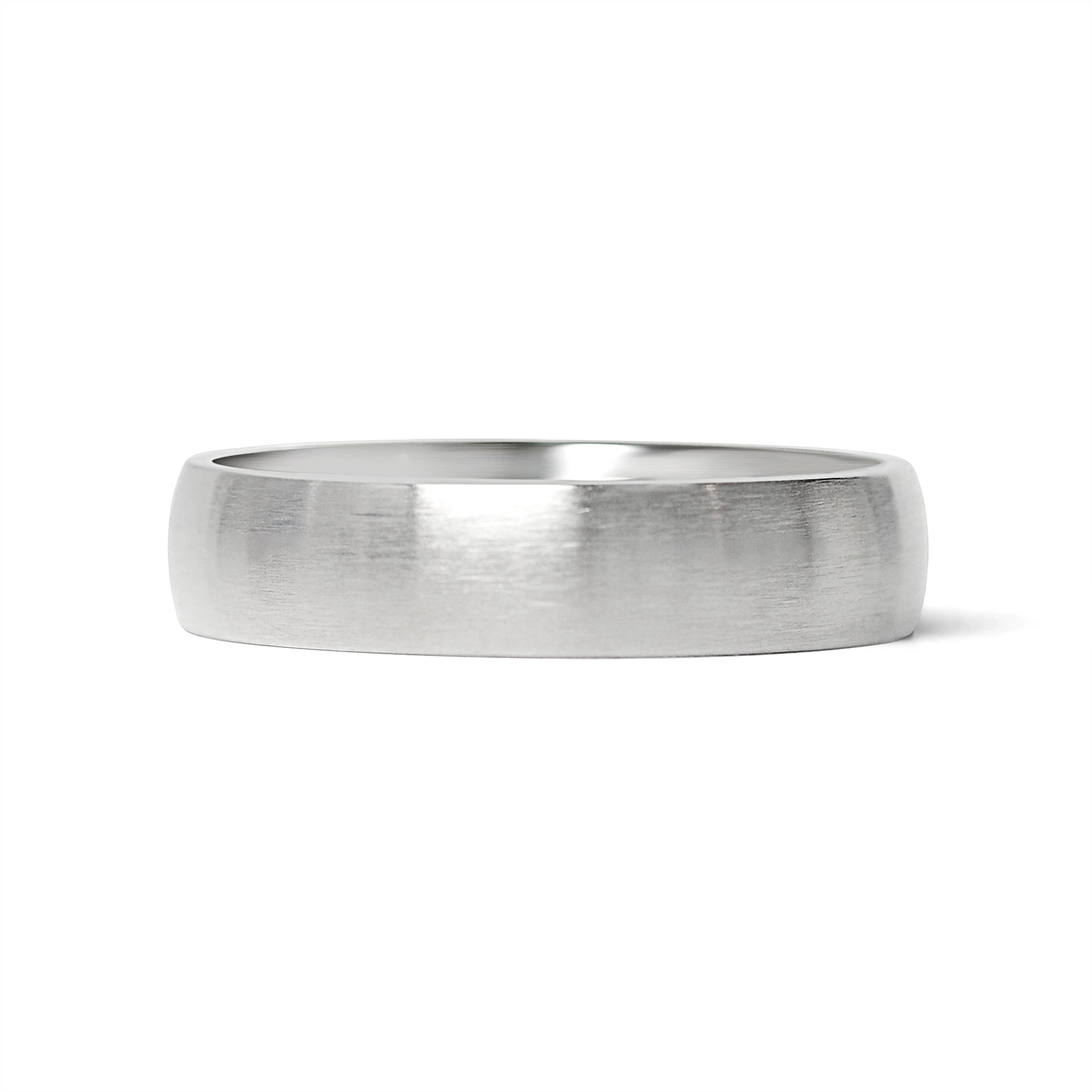 Stainless Steel Brushed Rounded Blank Ring
