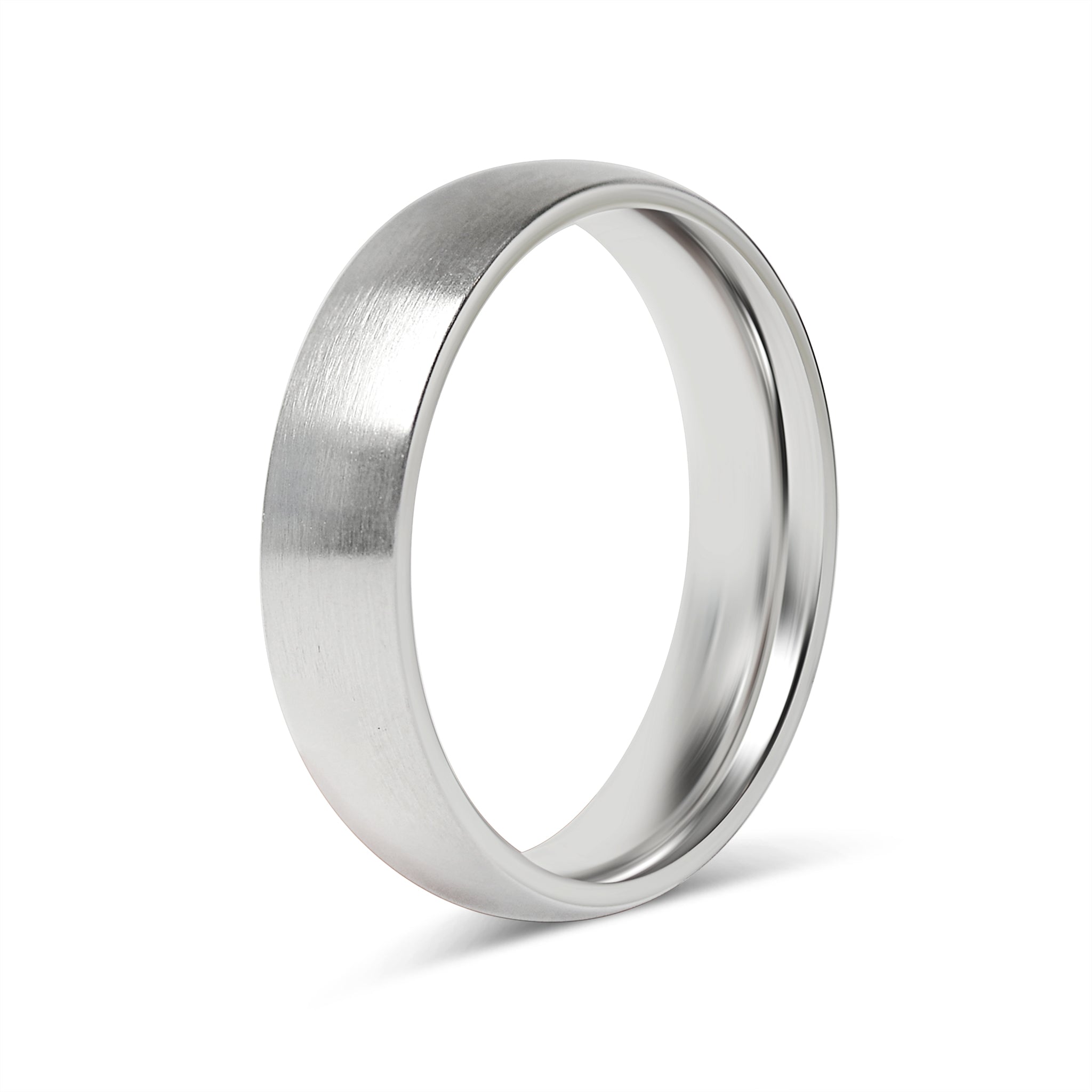 Stainless Steel Brushed Rounded Blank Ring