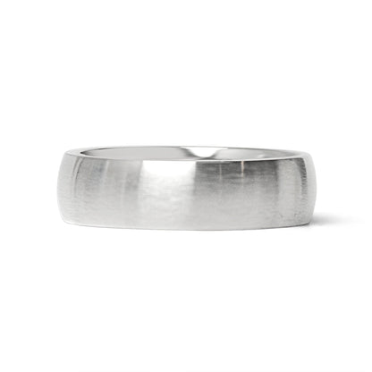 Stainless Steel Brushed Rounded Blank Ring