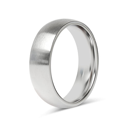 Stainless Steel Brushed Rounded Blank Ring