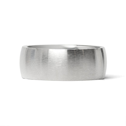 Stainless Steel Brushed Rounded Blank Ring