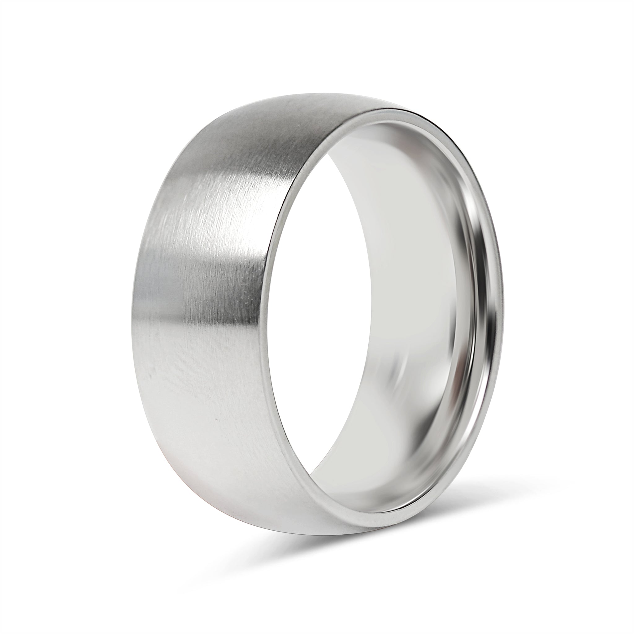 Stainless Steel Brushed Rounded Blank Ring