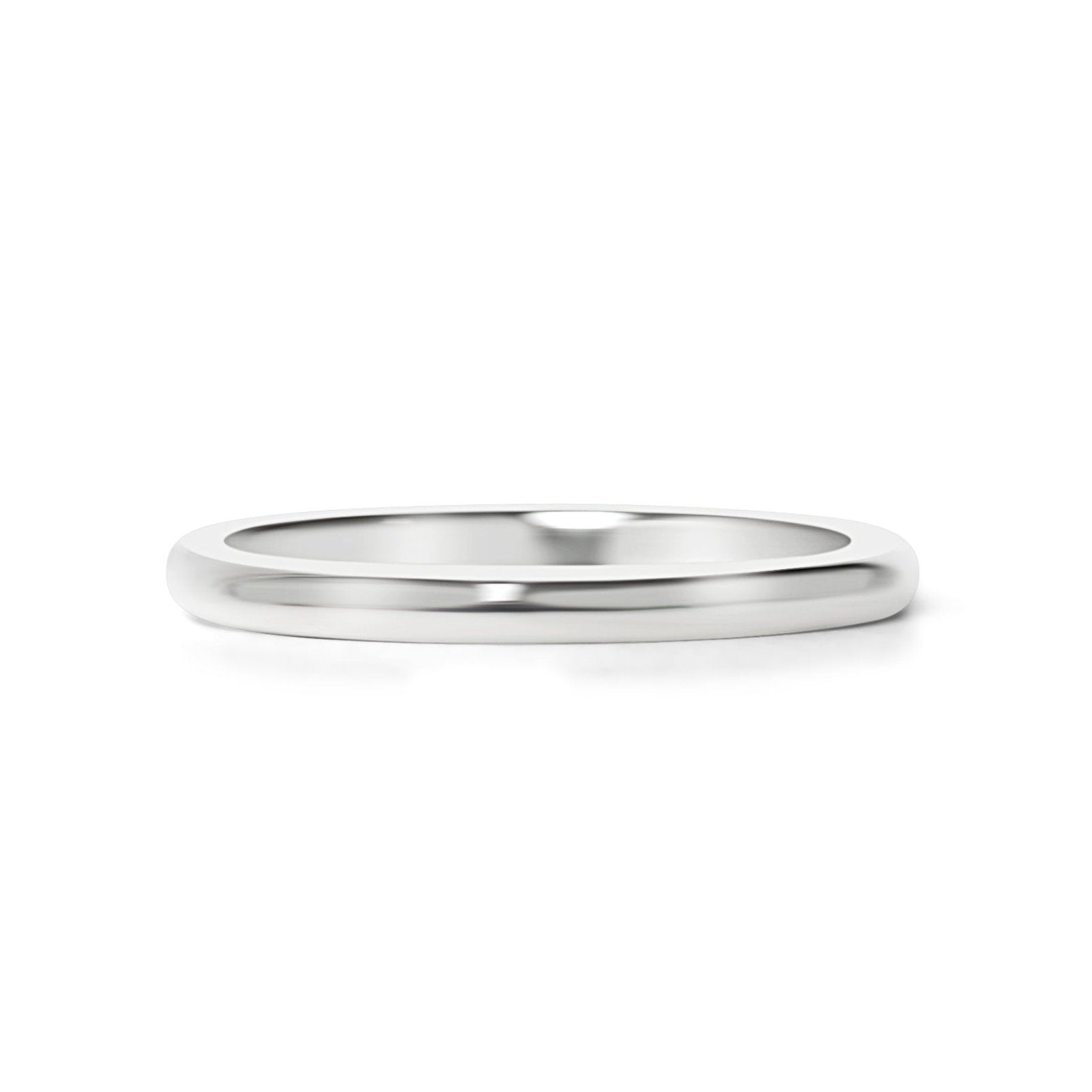 Highly Polished Rounded Stainless Steel Blank Ring 2mm - 6mm