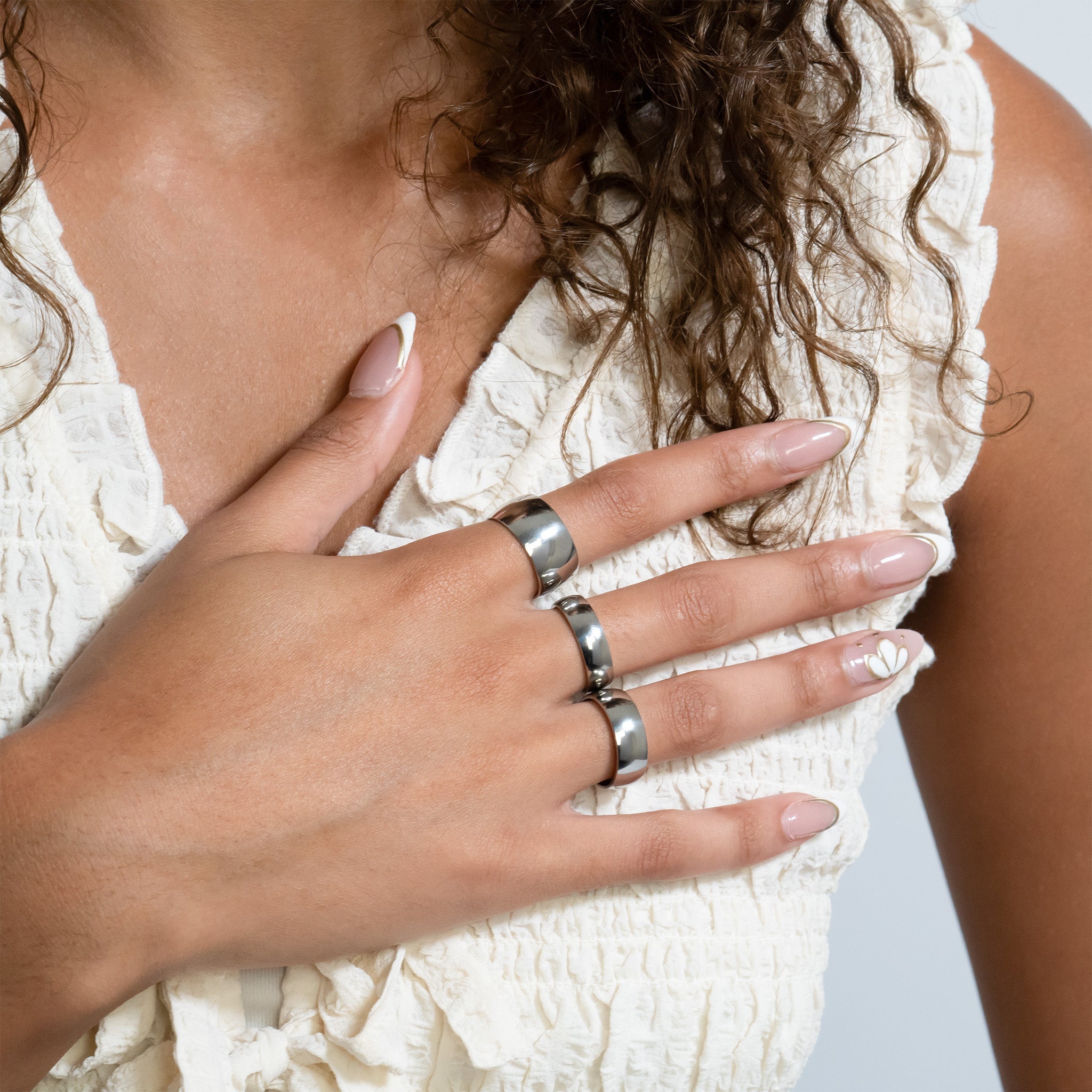 Highly Polished Stainless Steel Blank Ring 7mm - 11mm