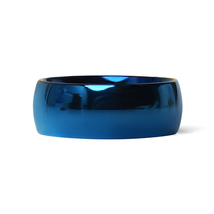 Stainless Steel Blue Blank Ring