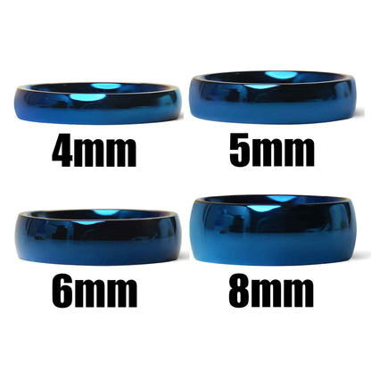 Stainless Steel Blue Blank Ring