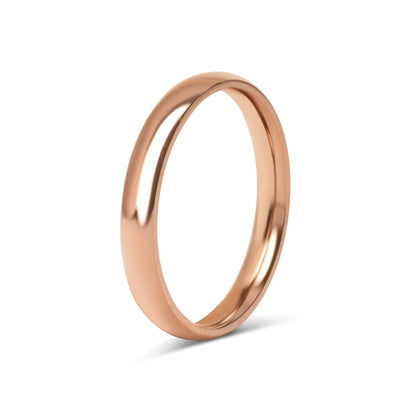 Chocolate Rounded Stainless Steel Blank Ring