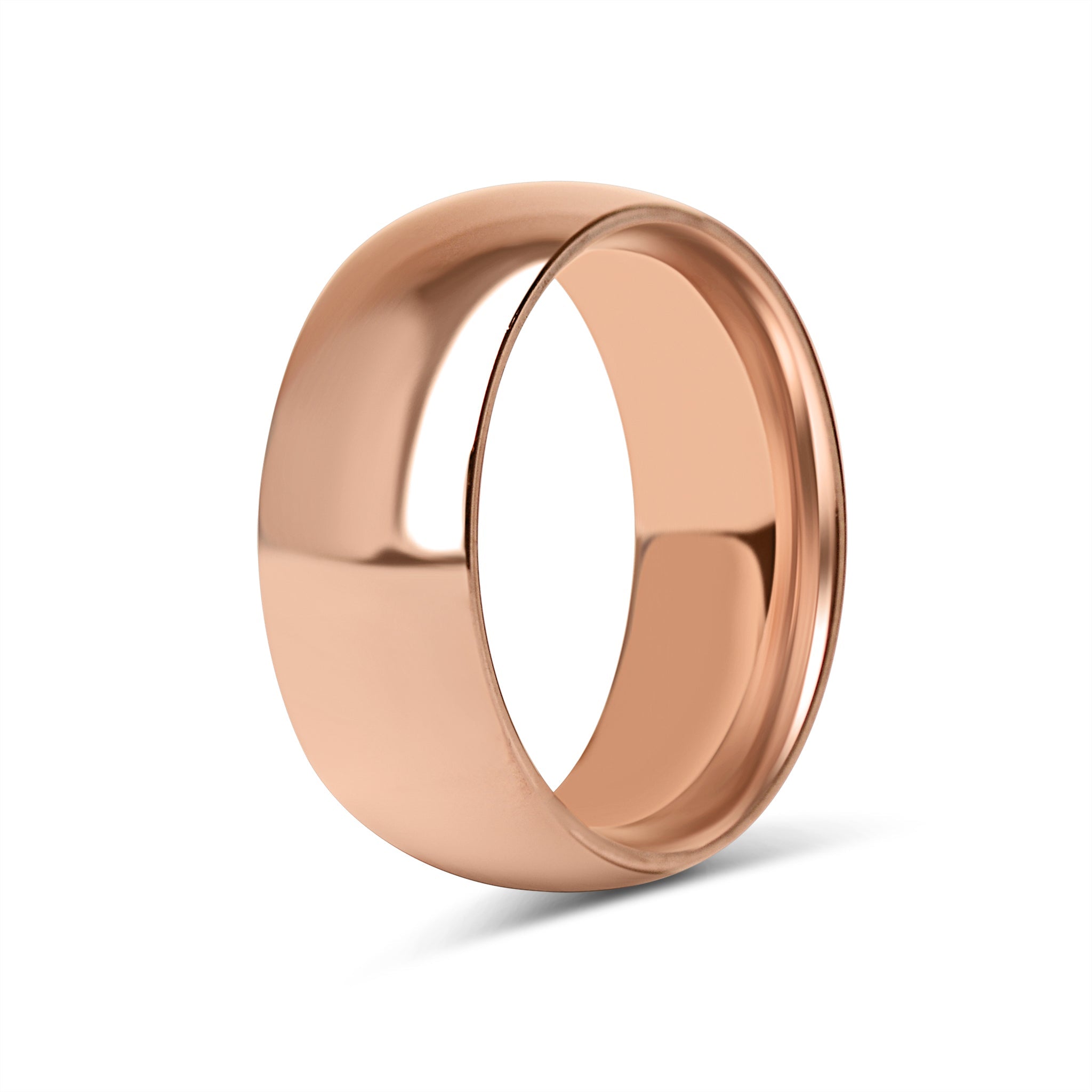 Chocolate Rounded Stainless Steel Blank Ring