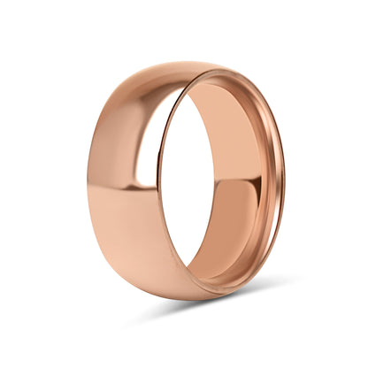 Chocolate Rounded Stainless Steel Blank Ring