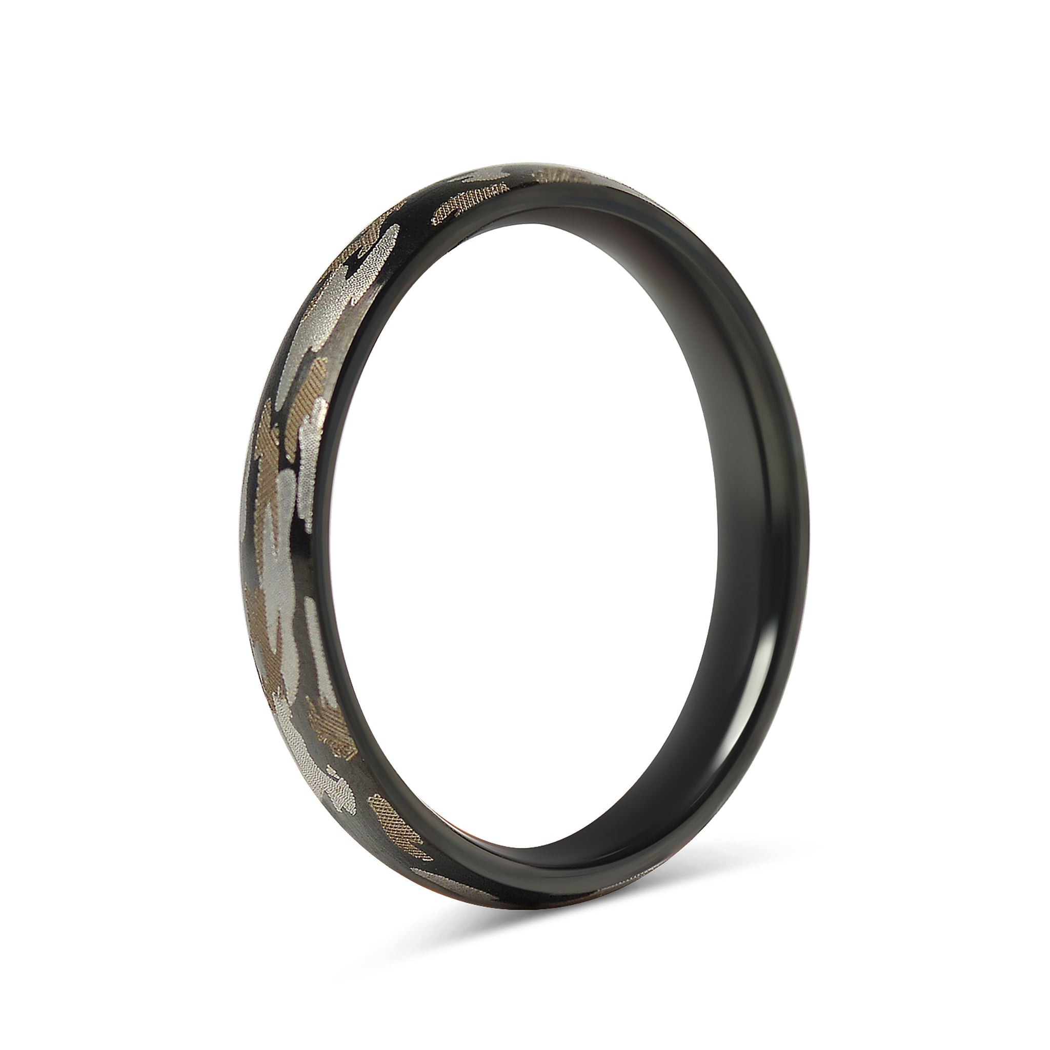 Stainless Steel Camouflage Blank Ring