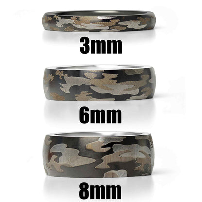 Stainless Steel Camouflage Blank Ring