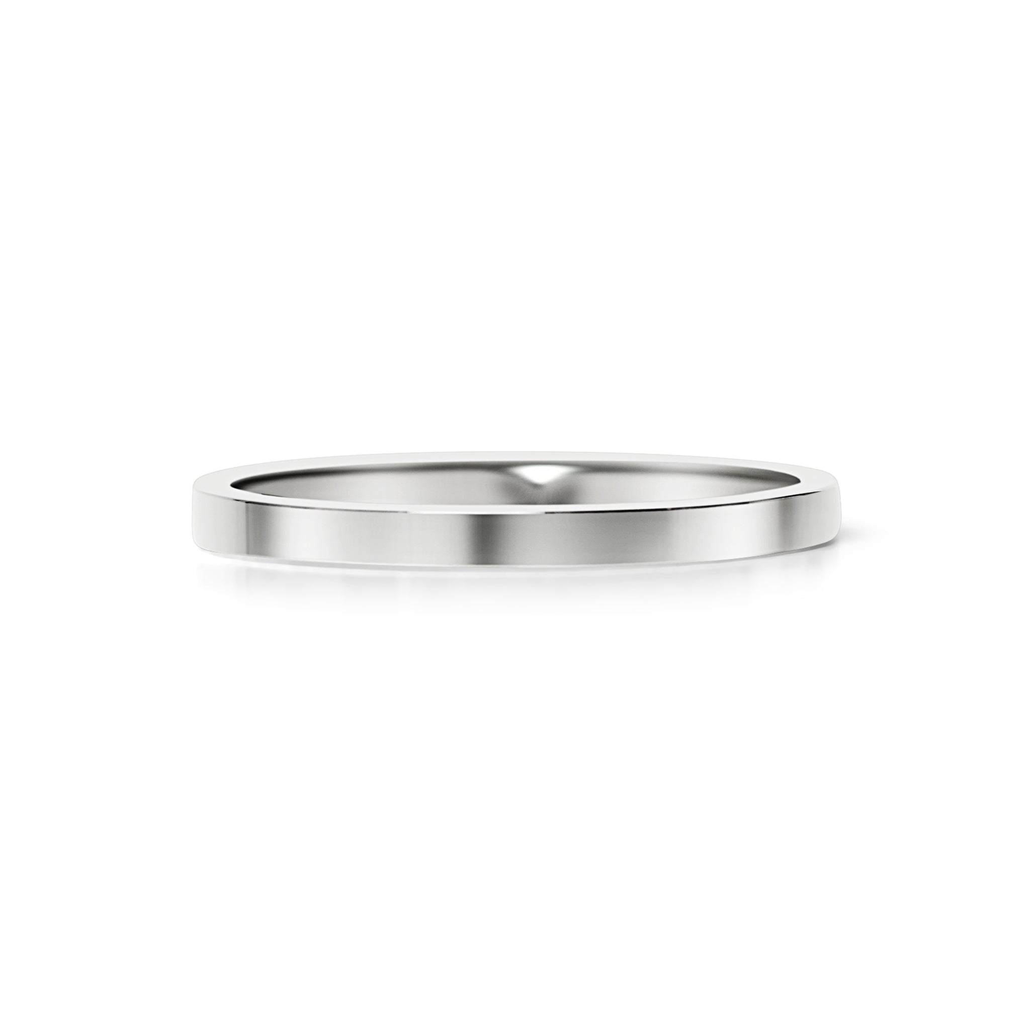 Stainless Steel Polished Flat Blank Ring