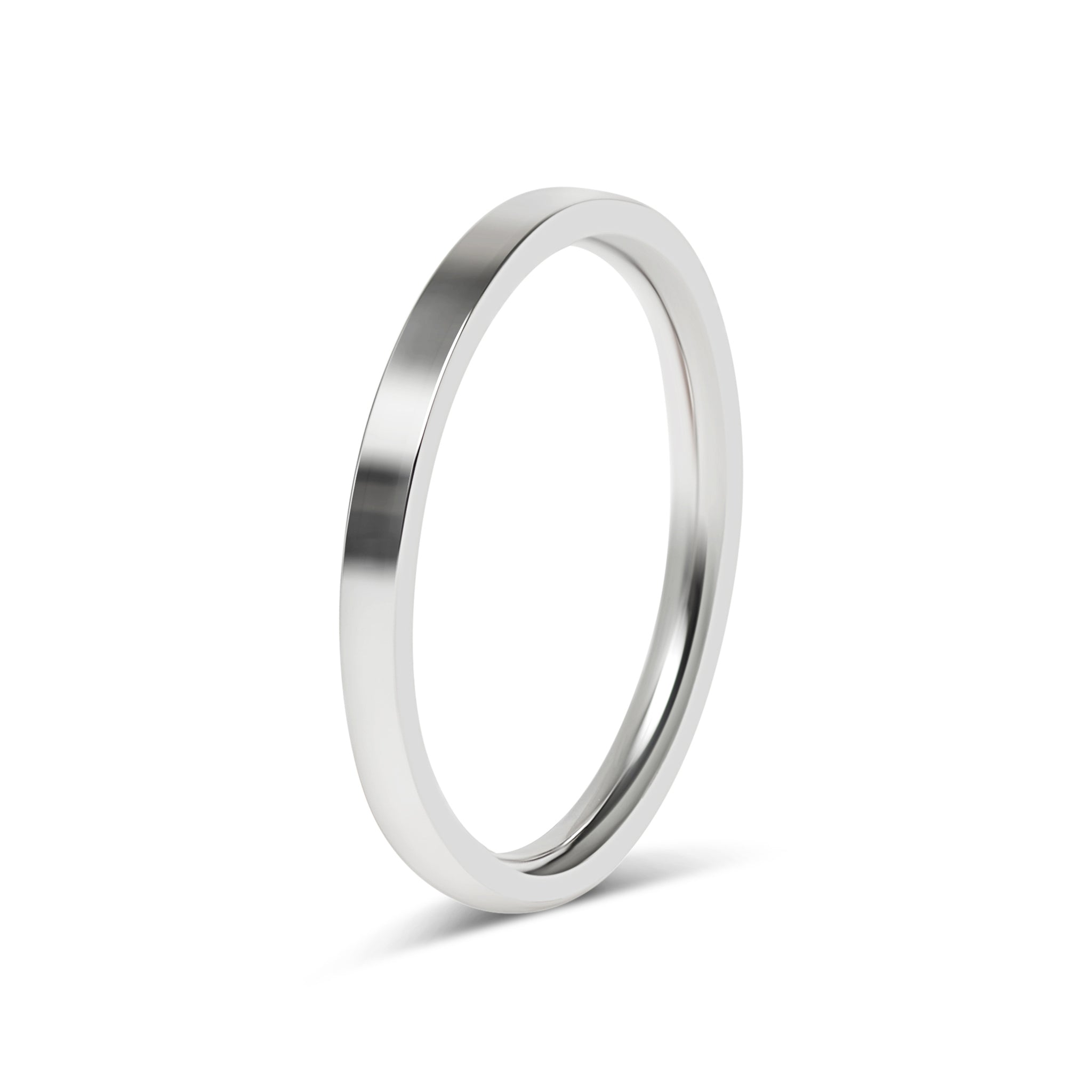 Stainless Steel Polished Flat Blank Ring